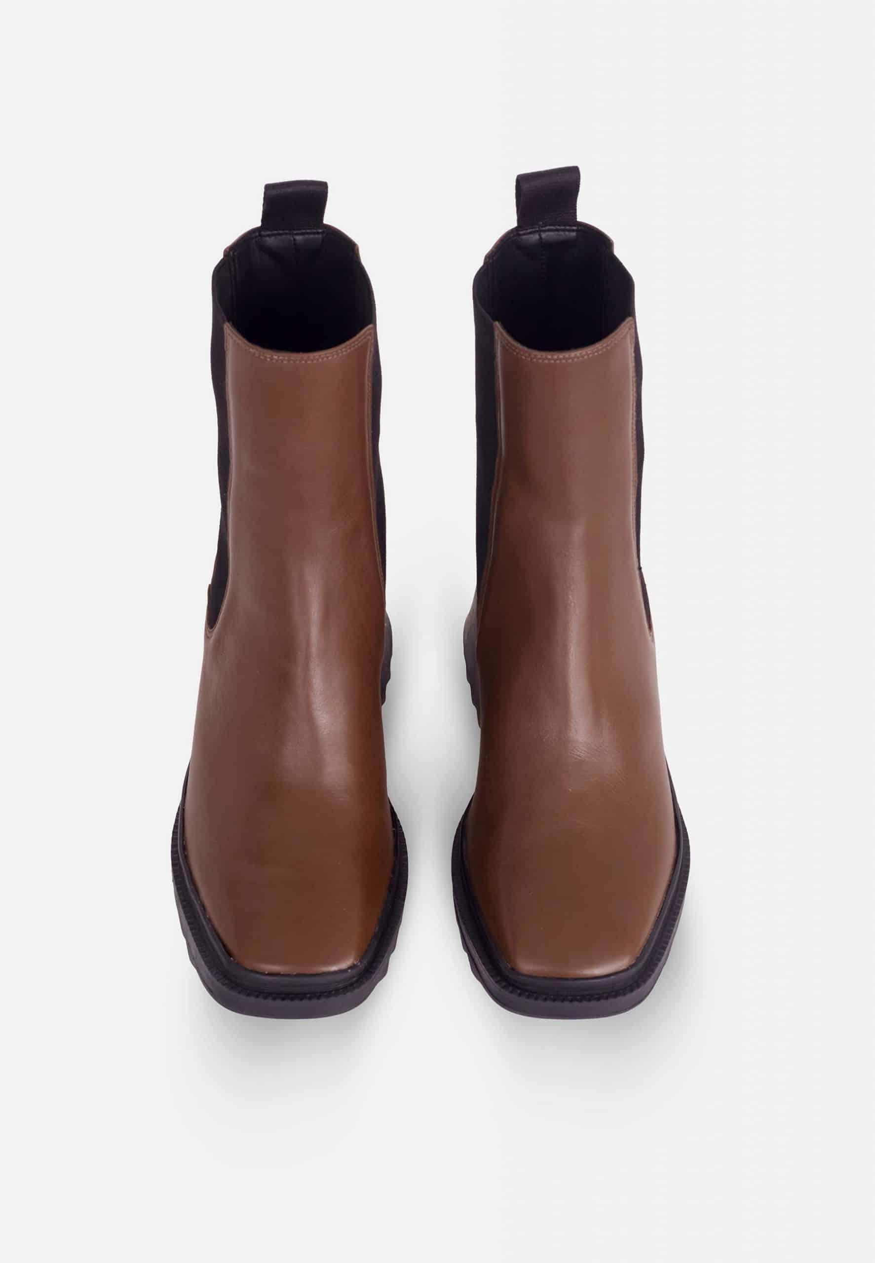 Brown Calf Leather Arachis Combat Boots – 7.8cm