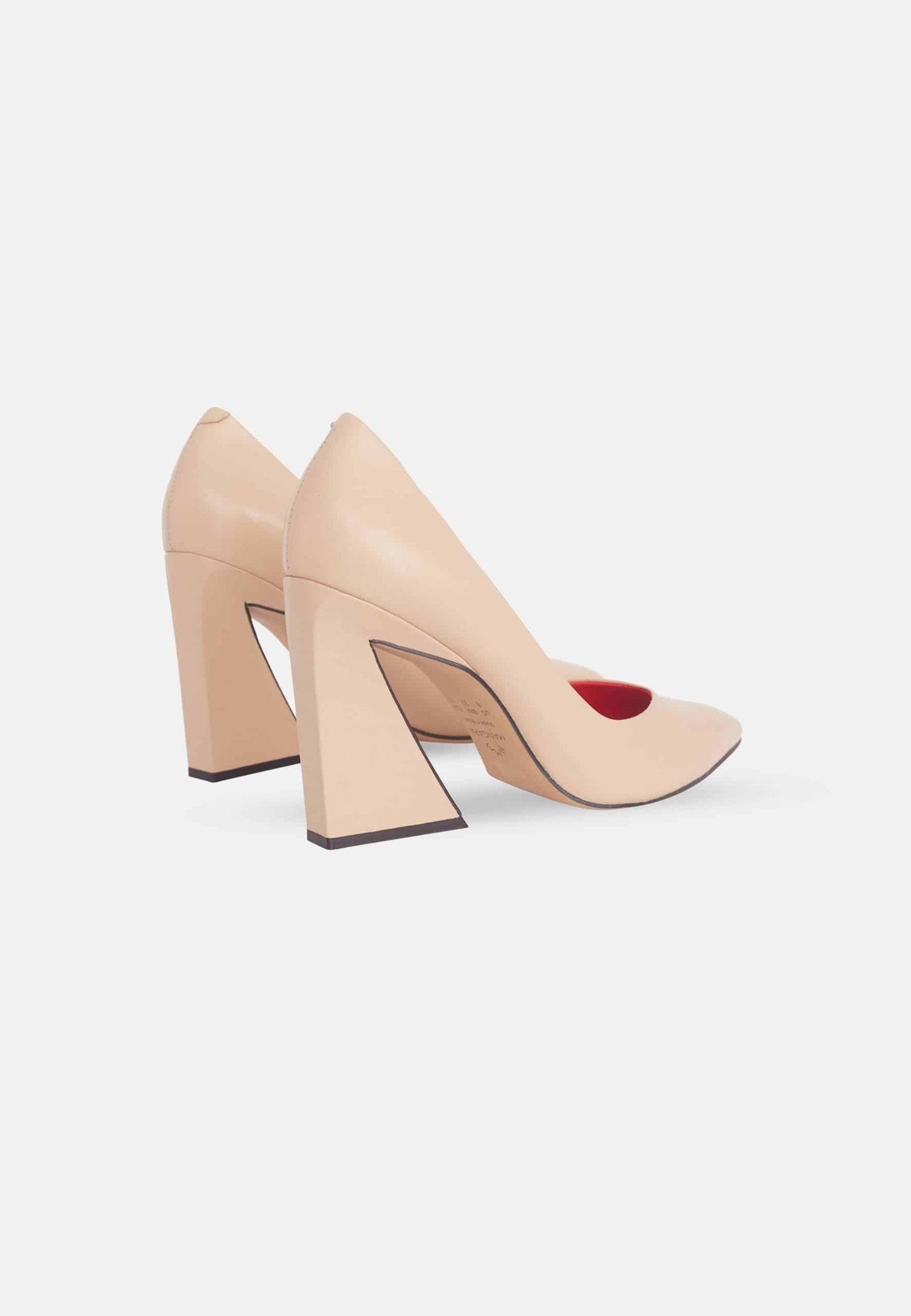 Maraca Leather Pumps Maraca – Women’s 10 cm Geometric Block Heel Shoes
